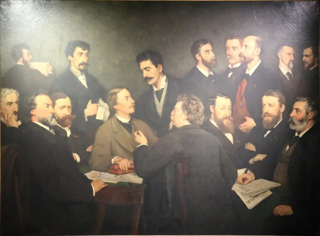 Portrait of members of the Société libre des Beaux-Arts, by Edmond Lambrichs