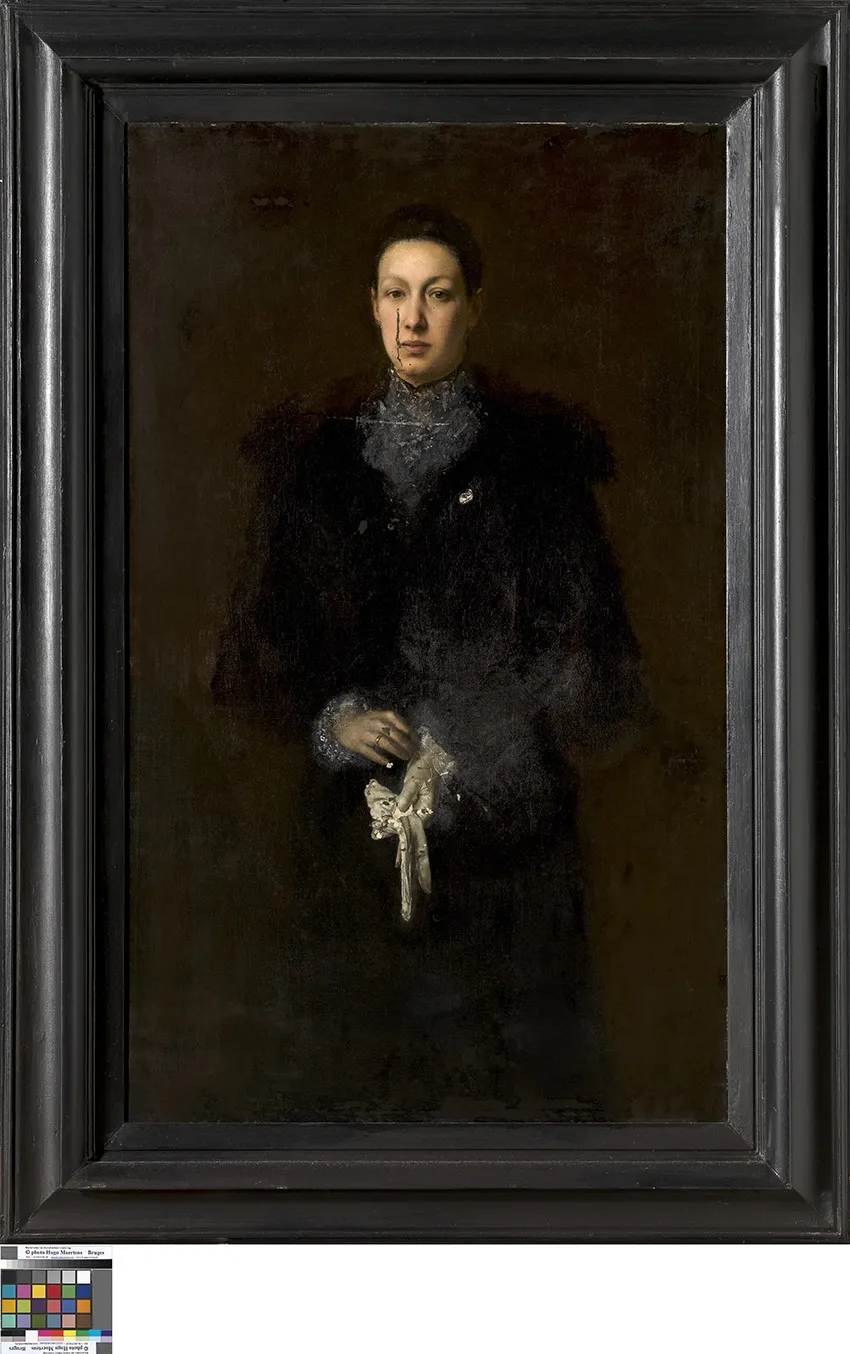 Portrait of Honorine Van Hove-Velle, by Edmond Van Hove, oil, 1890