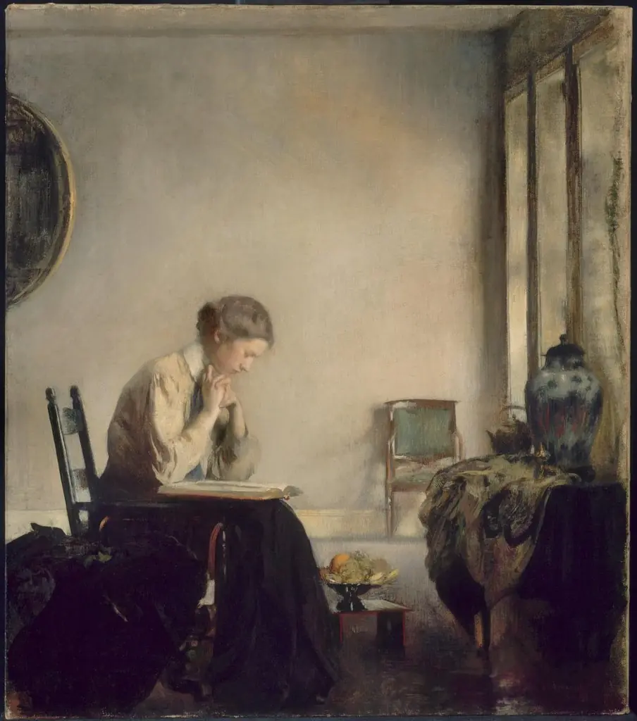 Girl Reading, by Edmund Charles Tarbell