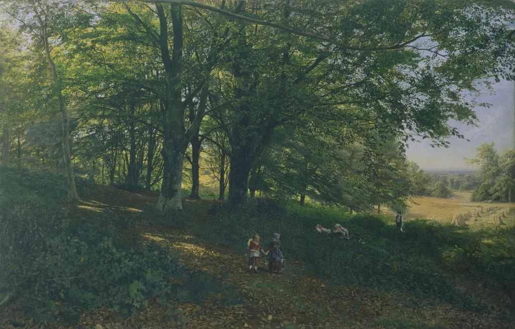 Rest in the cool and shady Wood, by Edmund George Warren, watercolor, 1861