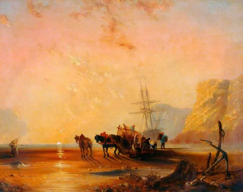 Low Tide, by Edmund John Niemann, oil, 1840