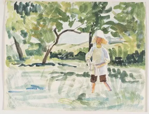 Boy under Trees, by Edna Clarke Hall