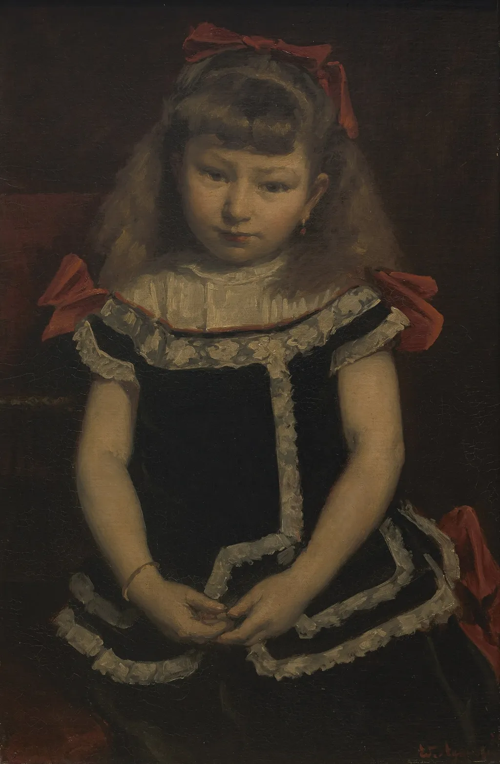 Juliette Quénel, by Edouard Agneessens, oil, 1873