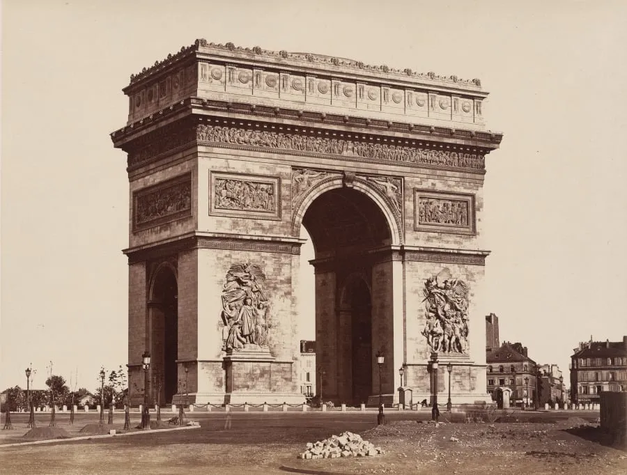 Arc de Triomphe de l'Etoile, Paris, by Édouard Baldus, 1864