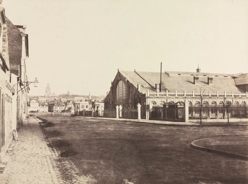 South Gable of the Boulogne Railway Station, by Édouard Baldus, 1855