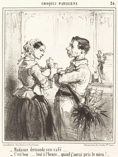 Madame demande son café, by Édouard de Beaumont