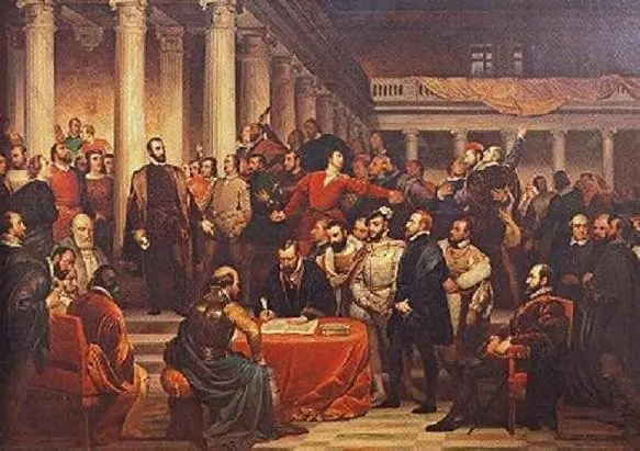 Le Compromis des nobles en 1566, by Edouard De Bièfve