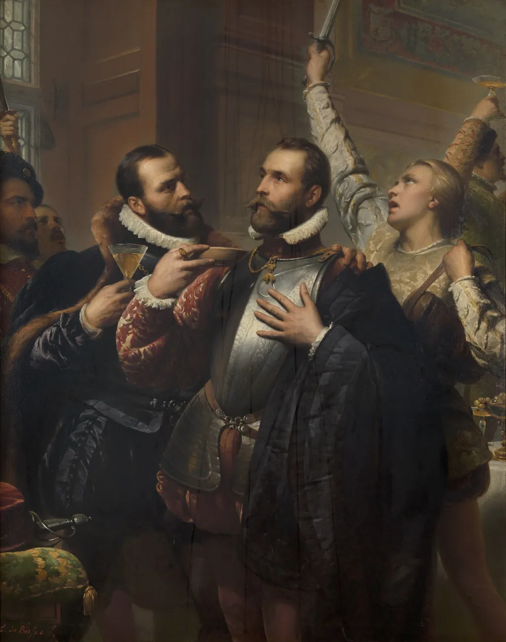 The Alliance of the Noblemen in 1566, by Edouard De Bièfve, oil, 1855