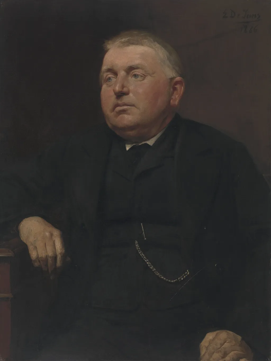 Petrus Josephus Mariën, Mayor of Kapellen, by Edouard de Jans, oil, 1894