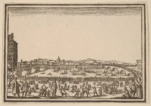 Fireworks on the Arno, Florence, by Edouard Eckman