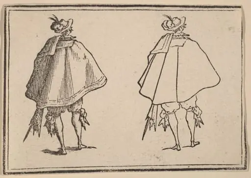 Gentleman in Large Mantle, Seen from Behind, by Edouard Eckman