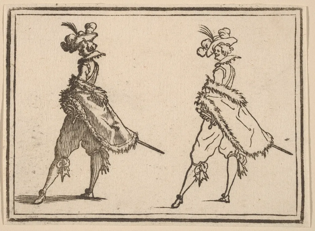Gentleman Viewed from the Side, by Edouard Eckman, ink, 1621