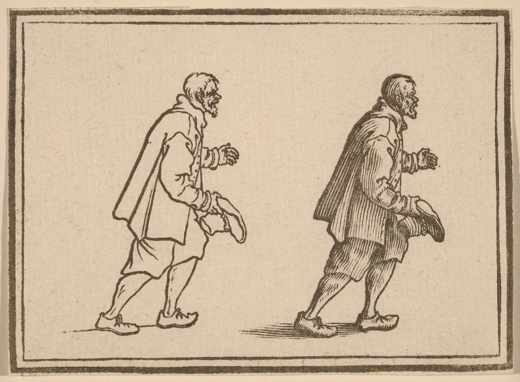 Peasant with Hat in Hand, by Edouard Eckman, ink, 1621