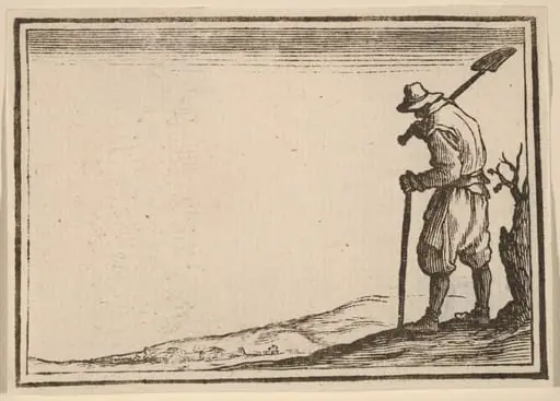 Peasant with Shovel on His Shoulder, by Edouard Eckman