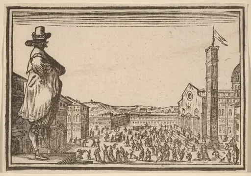 Piazza del Duomo, Florence, by Edouard Eckman