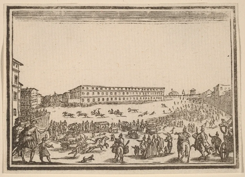 Piazza Presso alla Porta al Prato, by Edouard Eckman, ink, 1621