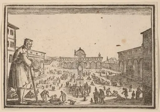 Piazza SS. Annunziata, Florence, by Edouard Eckman