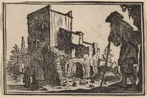Shepherd and Ruins, by Edouard Eckman