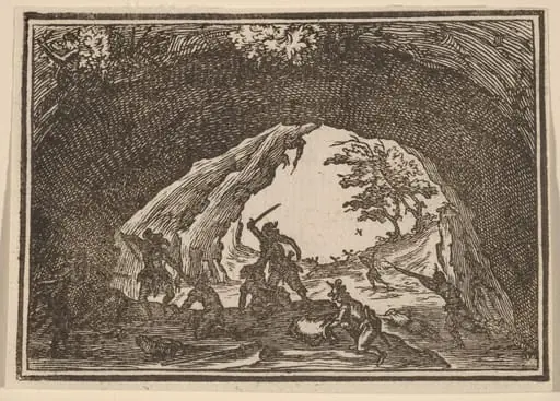 Soldiers Attacking Robbers, by Edouard Eckman