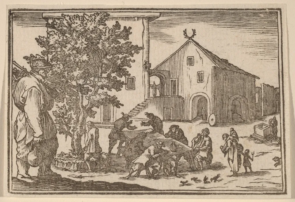 Tavern, by Edouard Eckman, ink, 1621