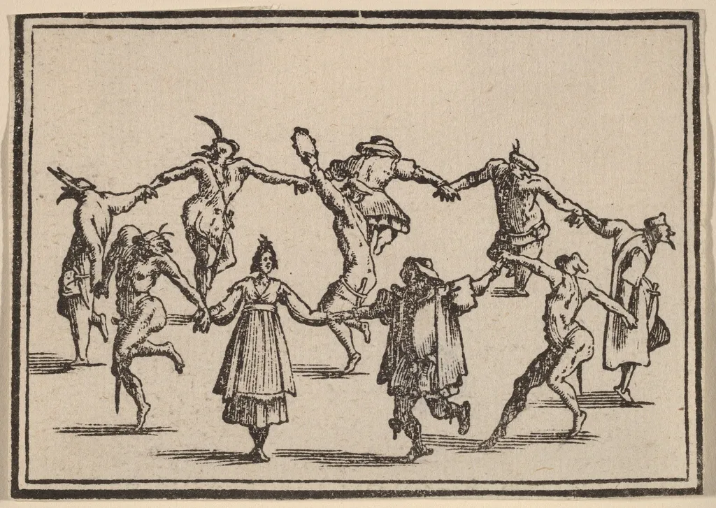 The Dance, by Edouard Eckman, ink, 1621