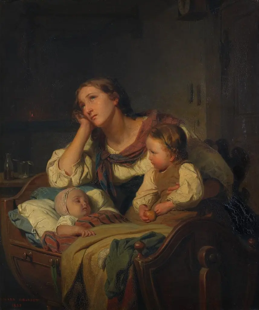 Das kranke Kind, by Edouard Girardet