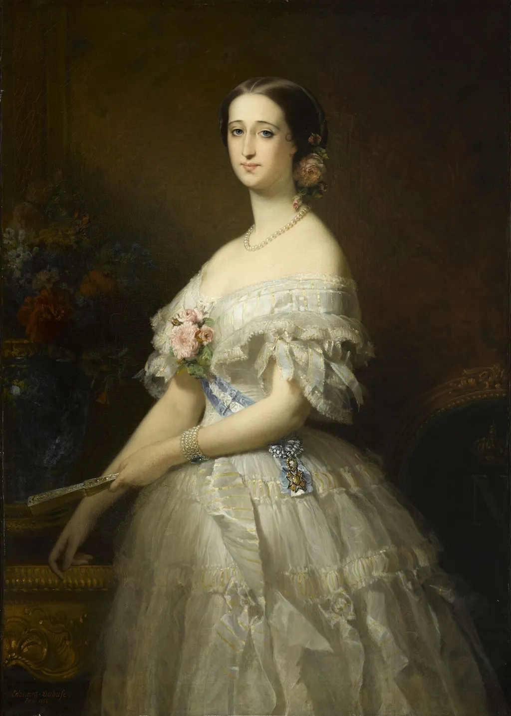 Portrait of the Empress Eugenie, by Edouard Louis Dubufe, oil, 1854