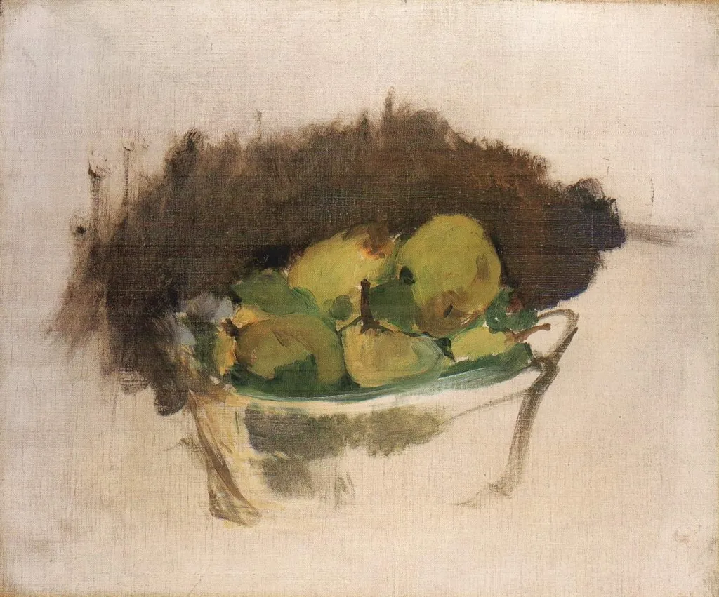 A Basket of Pears, by Edouard Manet, oil