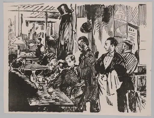 At the Café, by Edouard Manet