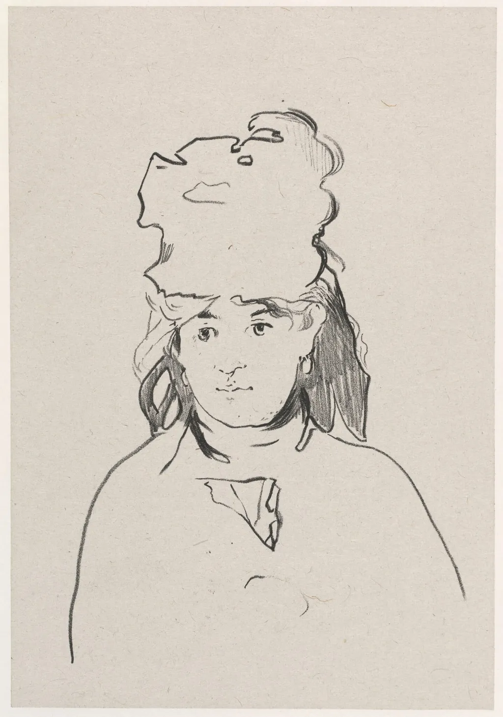 Berthe Morisot, by Edouard Manet, ink, 1873