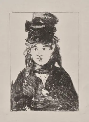 Berthe Morisot in Black, by Edouard Manet