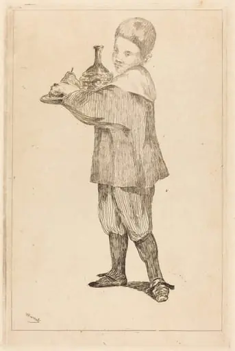 Child Holding a Tray (L'Enfant Portant un Plateau), by Edouard Manet