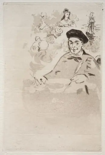 Frontispiece for an edition of Les Ballades by Theodore de Banville, by Edouard Manet