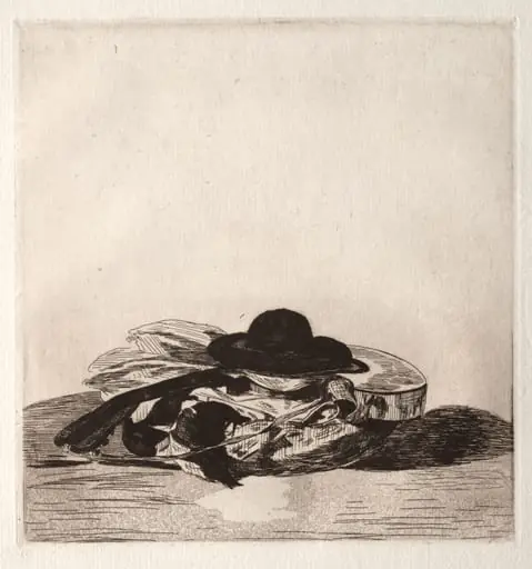 Fronttispiece for an Edition of Etchings: Hat and Guitar, by Edouard Manet