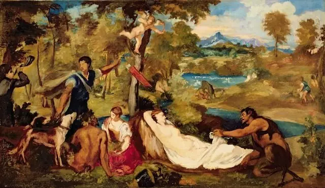 Jupiter and Antiope, by Edouard Manet