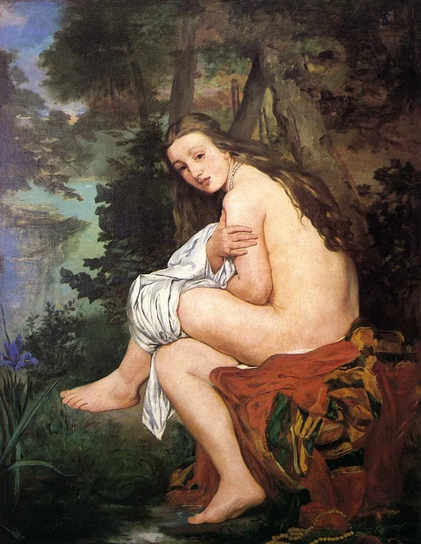 La Nymphe surprise, by Édouard Manet, oil, 1860