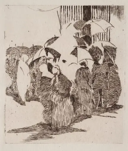 Line in Front of the Butcher Shop, by Edouard Manet