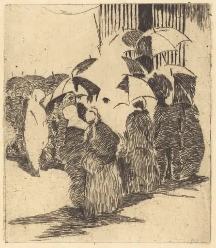 Line in Front of the Butcher Shop (Queue devant la boucherie), by Edouard Manet