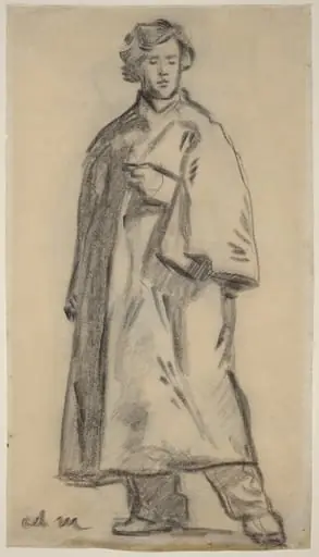 Man Wearing a Cloak [recto], by Edouard Manet