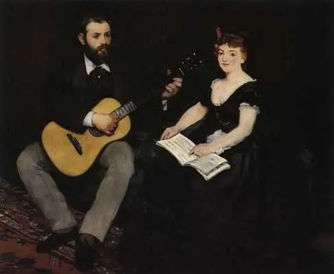 Music Lesson, by Edouard Manet, oil, 1870