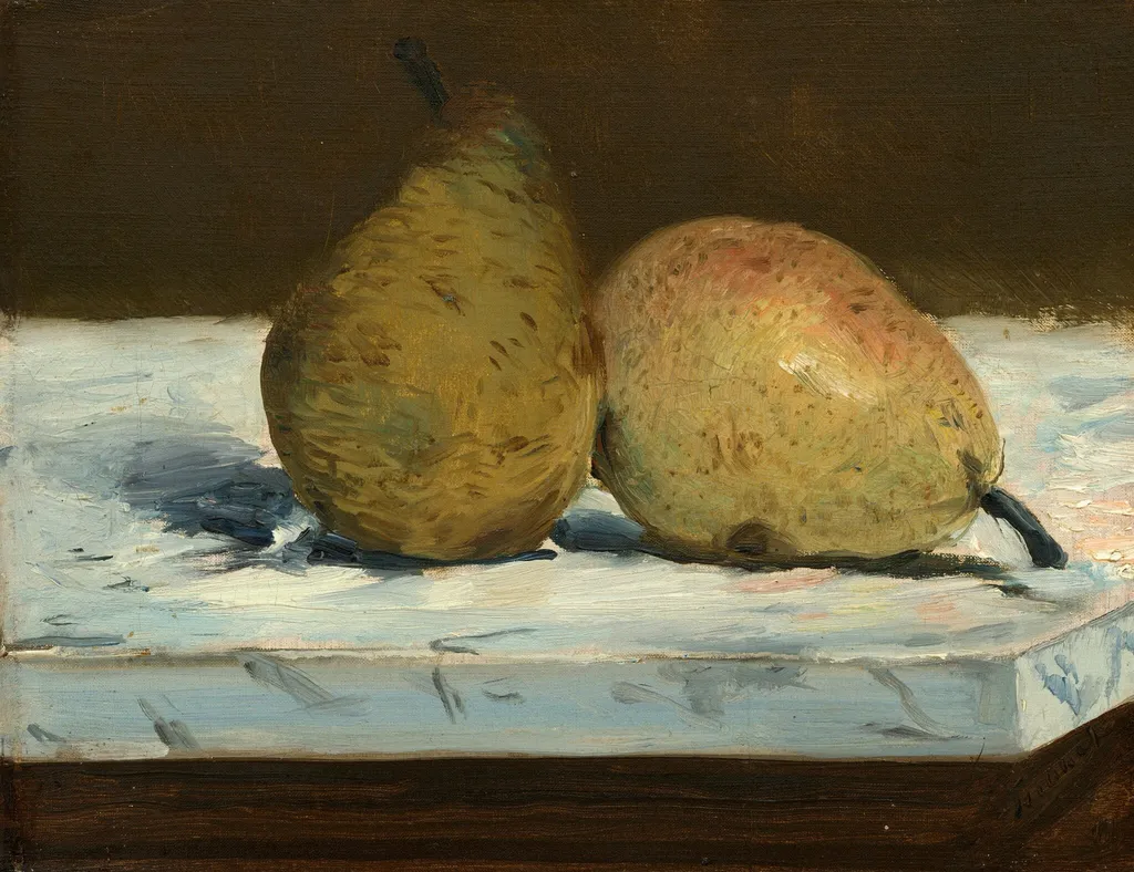 Pears, by Edouard Manet, oil, 1880