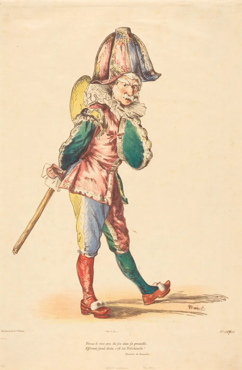 Polichinelle, by Edouard Manet, ink, 1874
