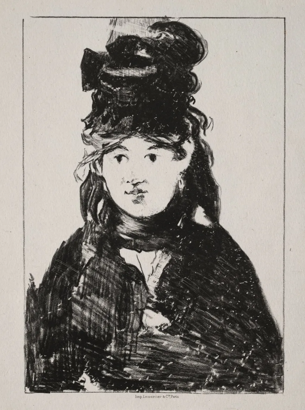 Portrait of Berthe Morisot, by Edouard Manet, 1872