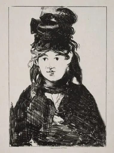 Portrait of Berthe Morisot, by Edouard Manet