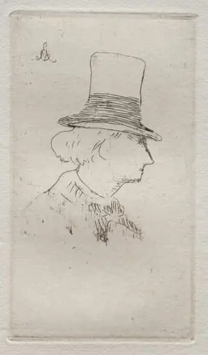 Profile Portrait of Charles Baudelaire, by Edouard Manet