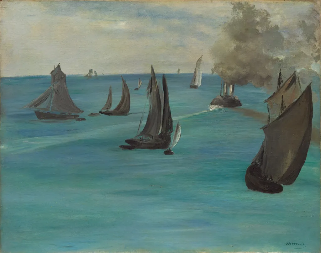 Sea View, Calm Weather (Vue de mer, temps calme), by Edouard Manet, oil, 1864