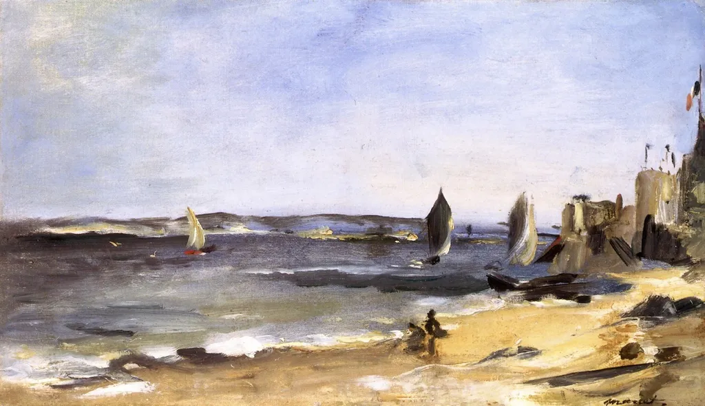 Seascape at Arcachon, by Edouard Manet, oil, 1871