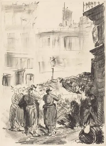 The Barricade (La barricade), by Edouard Manet, 1871