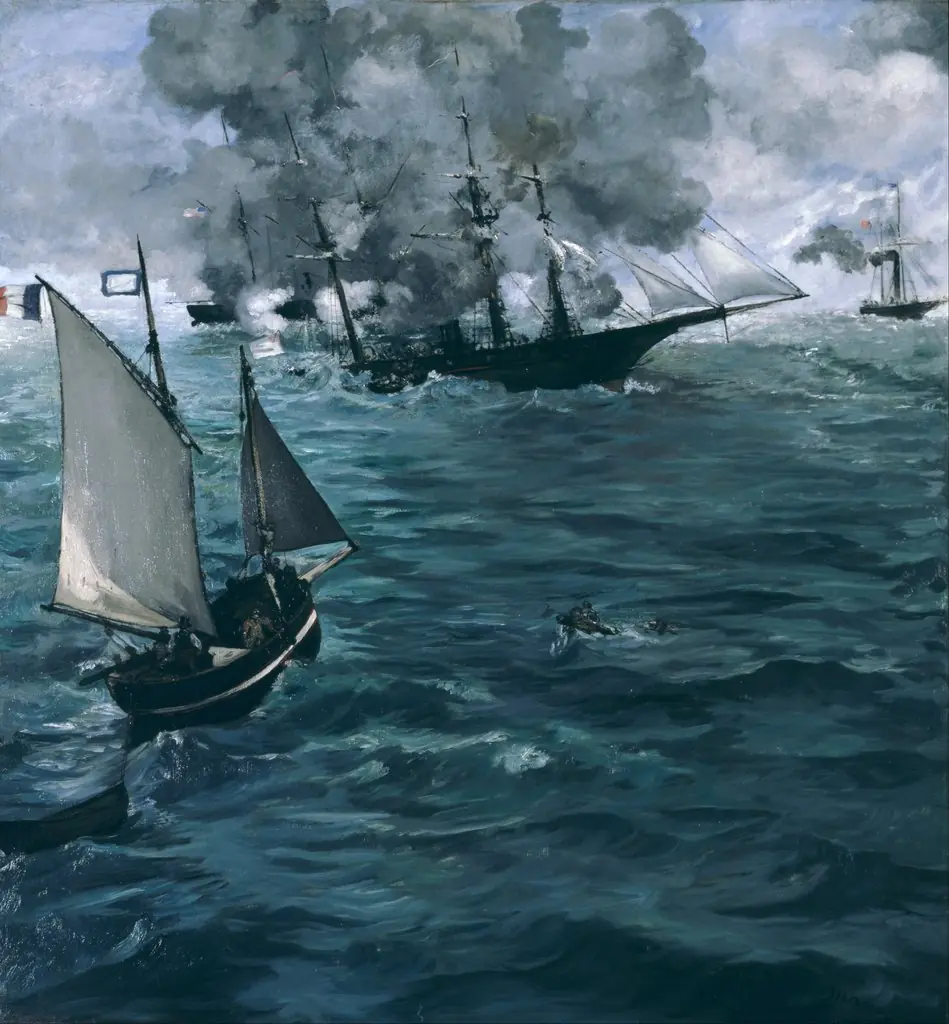 The Battle of the Kearsarge and the Alabama, by Edouard Manet