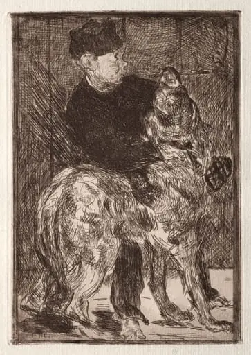 The Boy with a Dog, by Edouard Manet